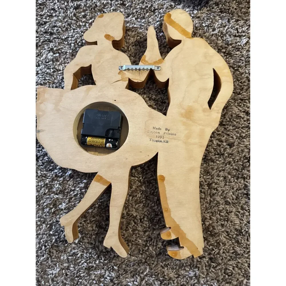 Wall Clock Dancing Couples. MADE IN TOPEKA, KS 1991